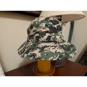 Green Digital Camo Boonie OSFM Bucket Hat Cap Camouflage Military Style